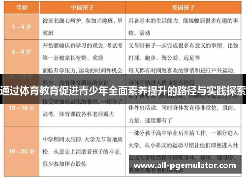 通过体育教育促进青少年全面素养提升的路径与实践探索